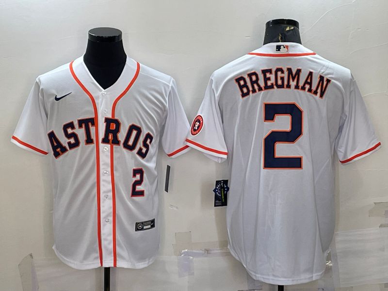 Men Houston Astros #2 Bregman White Elite Nike 2022 MLB Jersey